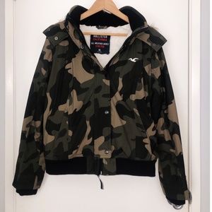 HOLLISTER All Weather Bomber Jacket Camo XL